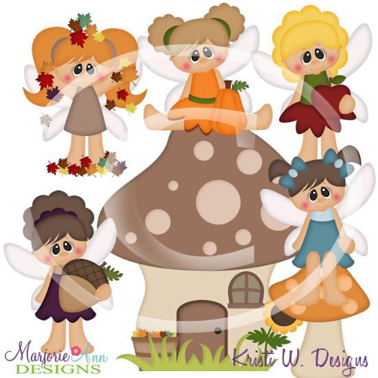 Autumn Pixies 2 SVG Cutting Files + Clipart - Click Image to Close